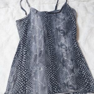 Express Black and Gray Snake Print Camisole